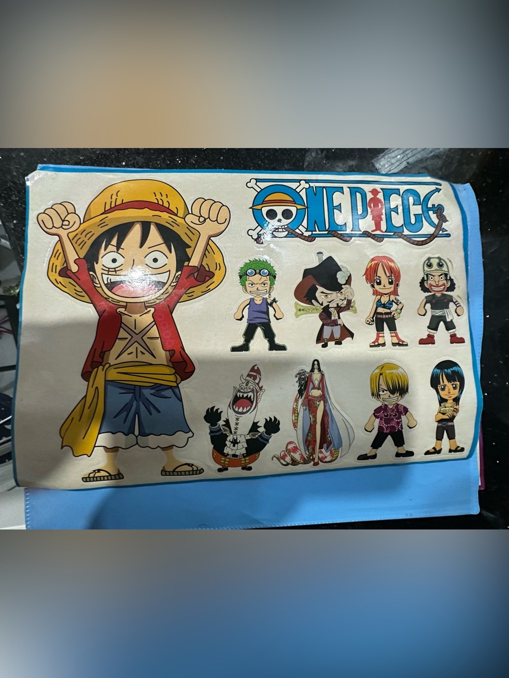 One Piece Chibi Character Sticker Sheet - Multicolor